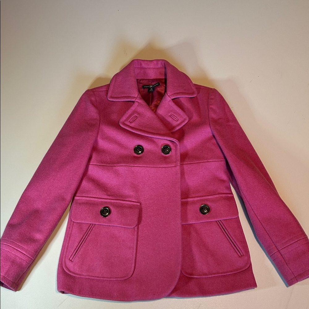 Gap womens wool blend PeaCoat XS, Pink